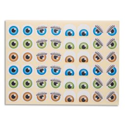 Pochette de 15 planches de gommettes yeux