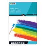 PAPIER BLANC, Bloc de 30 feuilles 160g/m2 au format 21x29,7cm - Blanc