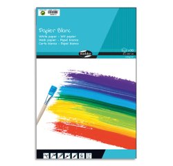 PAPIER BLANC, Bloc de 30 feuilles 160g/m2 au format 21x29,7cm - Blanc