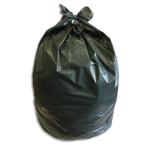 Boîte de 200 sacs poubelles 2 noeuds 110 litres standard Vert Foncé 70x103cm 30 microns matière végétale