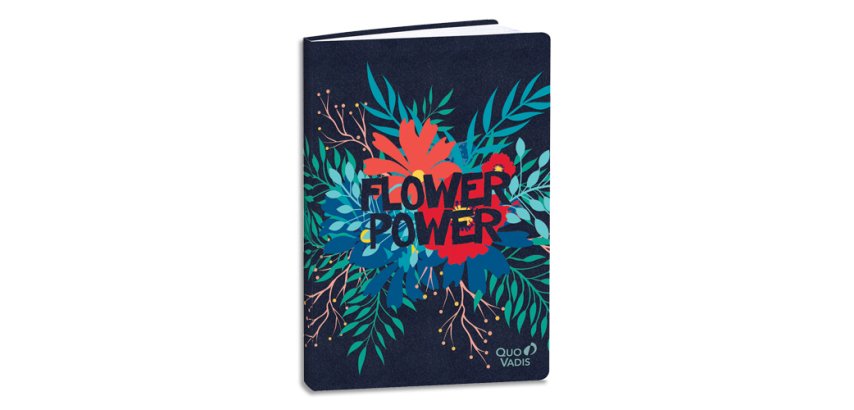 Quo Vadis - Carnet de notes - Jungle spirit - Flower - Pages Lignées - 15x21 cm