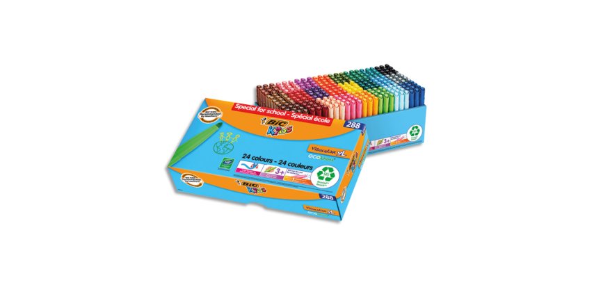 Feutre coloriage bic visa xl pack scolaire 238 + 50 unités gratuits