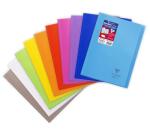 Cahier piqué Koverbook A4 96 pages petits carreaux + marge couverture polypropylène transparent - Assortis