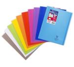 Cahier piqué Koverbook 24x32cm 96 pages petits carreaux + marge couverture polypropylène transparent - Assortis