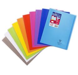 Cahier piqué Koverbook 24x32cm 96 pages petits carreaux + marge couverture polypropylène transparent - Assortis