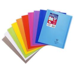 Cahier piqué Koverbook 24x32cm 96 pages petits carreaux + marge couverture polypropylène transparent - Assortis