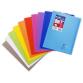 Cahier piqué Koverbook 24x32cm 96 pages petits carreaux + marge couverture polypropylène transparent - Assortis