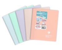 Carnet reliure intégrale enveloppante Koverbook Blush A5 160 pages ligné couverture polypropylène opaque bicolore - Assortis