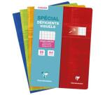 Cahier piqué spécial déficients visuels A4 96 pages grands carreaux 2 ,5mm agrandis 10x10 - Assortis