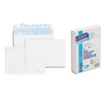 Bloc enveloppe précasée gpv détachable adhésive vélin blanc 90g c6 114x162mm fond gris bloc 50 unités