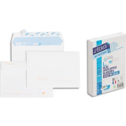 Bloc de 50 enveloppes auto-adhésives 90g blanches précasées format 114x162 mm référence 6612