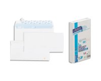 Bloc enveloppe précasée gpv détachable adhésive vélin blanc 90g dl 110x220mm fond gris bloc 50 unités