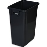 Collecteur à déchets noir, capacité de 60L.