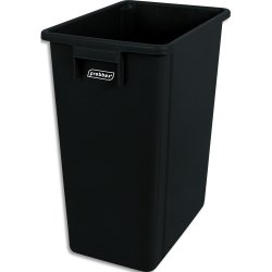 Collecteur à déchets noir, capacité de 40L.