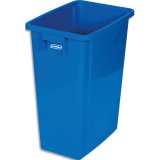 Collecteur à déchets bleu, capacité de 60L.