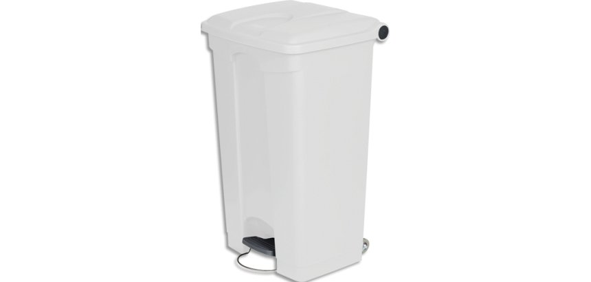 Collecteur à pédale Capacité 90L blanc