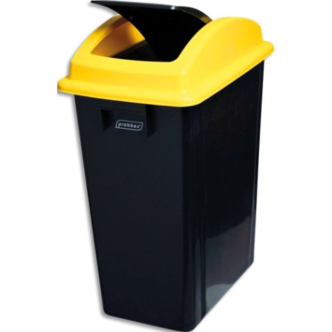 Conteneurs polyvalents pour les endroits étroits, capacité de 40L, couleur Noir/Jaune