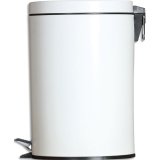 Collecteur à pédale 5L avec bac intérieur en plastique blanc