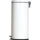 Collecteur à pédale 30L avec bac intérieur en plastique blanc