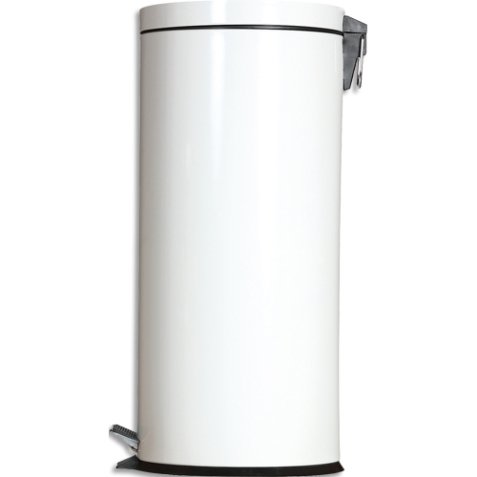 Collecteur à pédale 30L avec bac intérieur en plastique blanc