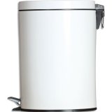 Collecteur à pédale 3L avec bac intérieur en plastique blanc