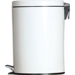Collecteur à pédale 3L avec bac intérieur en plastique blanc