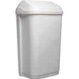 Collecteur à couvercle basculant 50L blanc