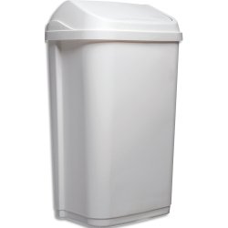 Collecteur à couvercle basculant 50L blanc