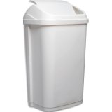Collecteur à couvercle basculant 25L blanc