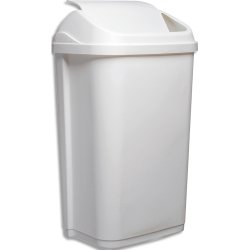 Collecteur à couvercle basculant 25L blanc