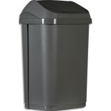 Collecteur à couvercle basculant 50L gris