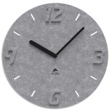 Horloge murale D30 cm en PET 100% recyclé. Pile AA non fournie. Gris foncé