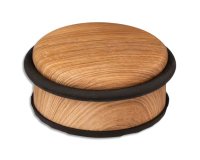 Butoir de porte, en acier, diamètre: 102 mm, effet bois