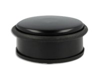 Butoir de porte, en acier, diamètre: 102 mm, noir