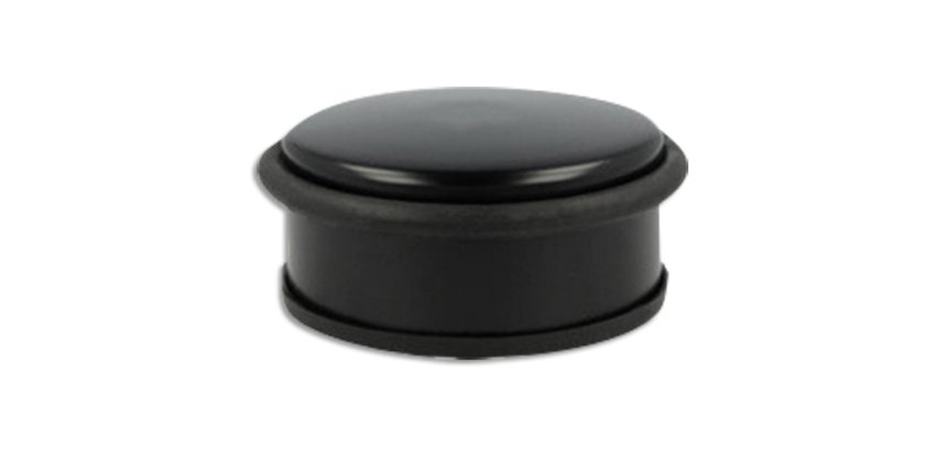 Butoir de porte, en acier, diamètre: 102 mm, noir