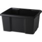 Bac de rangement noir superposable empilable France matière recyclée 15L 38xh19,5x29cm