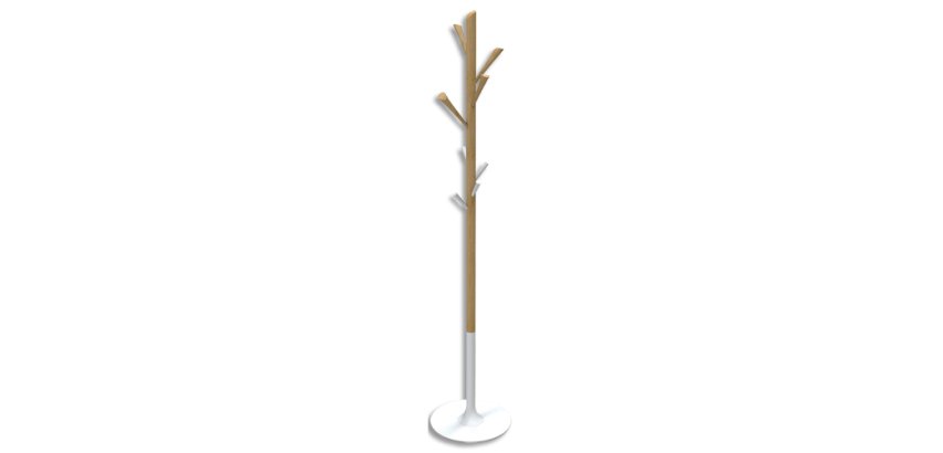 Portemanteau 'PMTREE', hauteur: 1.750 mm, hêtre/blanc