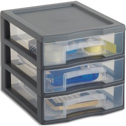 Tour plastique Tower A6+ 3 tiroirs (l x h x p) 21 x 17 x 18 cm
