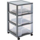 Tour plastique Tower 3 tiroirs XL (l x h x p) 38,5 x 64,5 x 37 cm