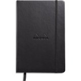 Webnotebook A5 192 pages ligné papier ivoire 90g fermeture élastique - Noir