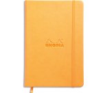 Webnotebook A5 192 pages ligné papier ivoire 90g fermeture élastique - Orange
