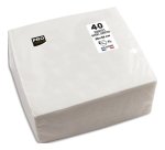 Serviette de table jetable, 380 x 380 mm, blanc