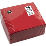 Serviette de table jetable, 380 x 380 mm, rouge