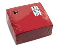 Serviette de table jetable, 380 x 380 mm, rouge