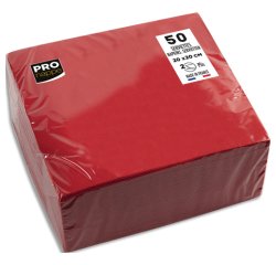 Paquet de 50 serviettes cocktail micro-gaufrées ouate 2 plis - 20x20 cm