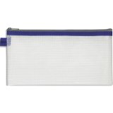 Pochette DL fourre-tout renforcée ''Eva Mesh'' zip métal 3 coloris : jaune, bleu, rouge