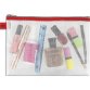 Pochette A5 fourre-tout renforcée ''Eva Mesh'' zip métal 3 coloris : jaune, bleu, rouge