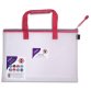 Sac zippé EVA Mesh A3 anse rouge, sangle de transport avec prise en main 48 x 35 cm
