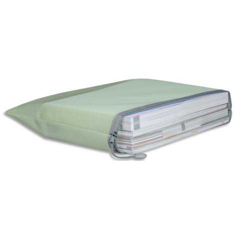 Pochette fourre-tout renforcée ''Eva Mesh Pastel'' A4 Vert 280 x 360 x 50 mm
