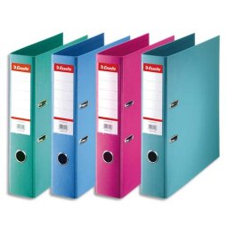 Classeur à levier cartonné Esselte Standard A4 - Dos 7,5 cm couleurs assorties mode